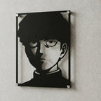 Cuadro decorativo en acero de Shigeo Kageyama de Mob Psycho 100 cortado a láser - Noxhound
