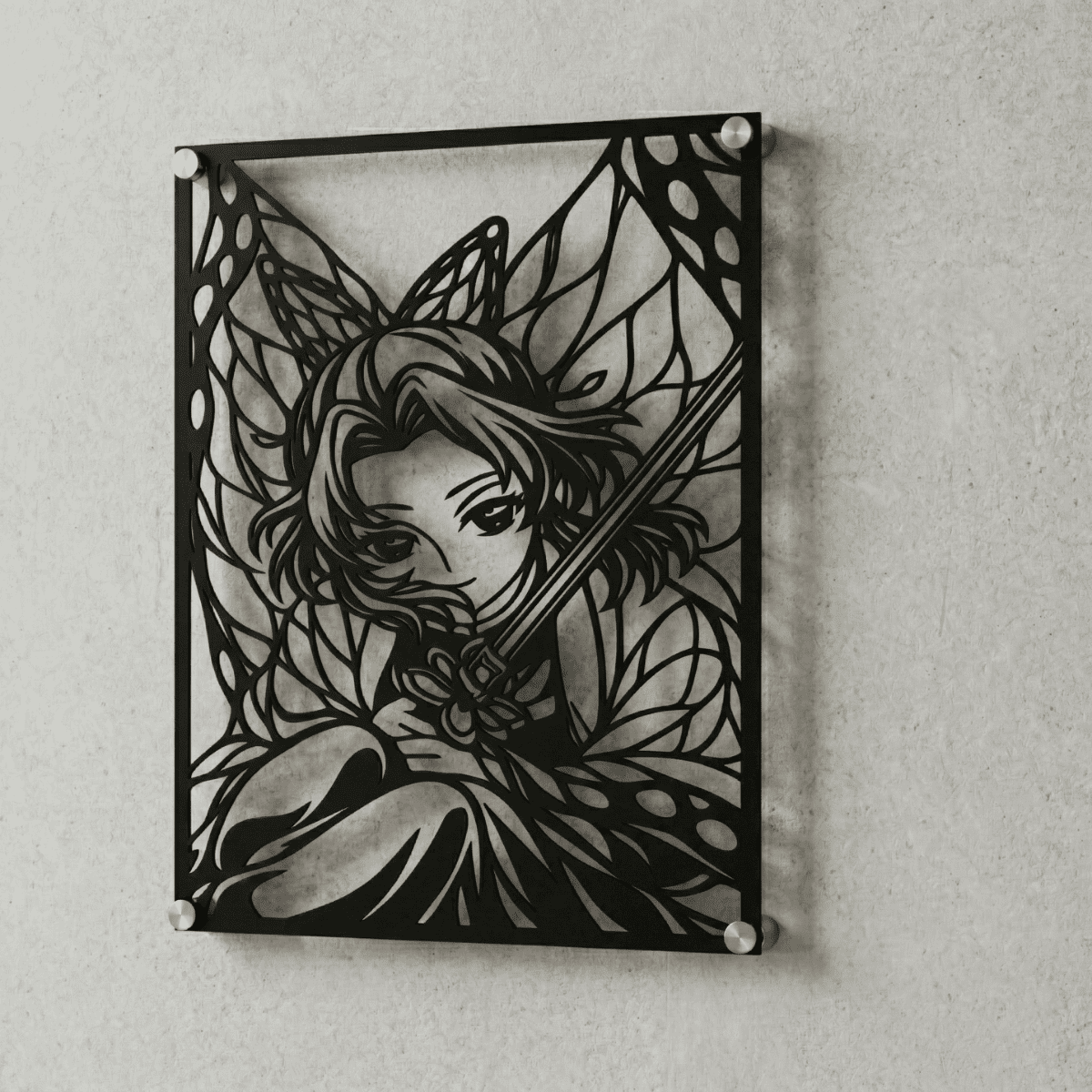Cuadro Decorativo Anime Kimetsu no Yaiba Shinobu Kocho en Acero