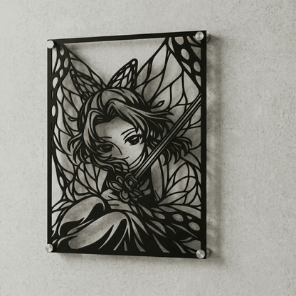 Cuadro Decorativo Anime Kimetsu no Yaiba Shinobu Kocho en Acero