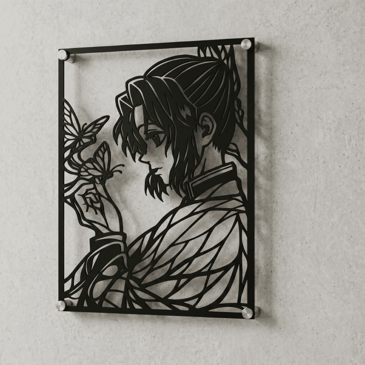 Cuadro Decorativo Anime Kimetsu no Yaiba Shinobu Kocho Versión B en Acero