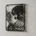 Cuadro decorativo en acero de Shinobu Kocho Versión B de Kimetsu no Yaiba cortado a láser - Noxhound