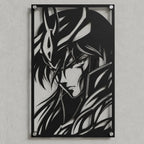 Cuadro Decorativo Anime Caballeros del Zodiaco Shiryu de Dragón en Acero