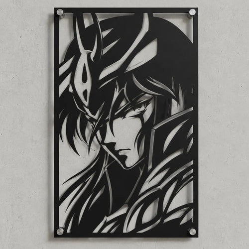 Cuadro Decorativo Anime Caballeros del Zodiaco Shiryu de Dragón en Acero