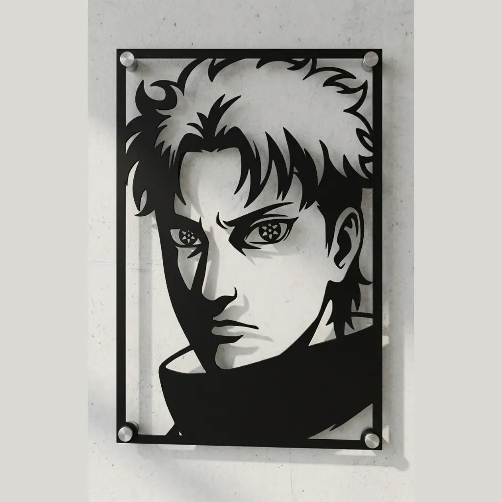 Cuadro decorativo en acero de Shisui Uchiha de Naruto cortado a láser - Noxhound