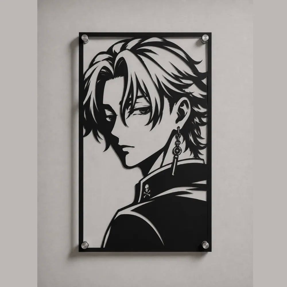 Cuadro Decorativo Anime Tokyo Revengers Shuji Hanma en Acero