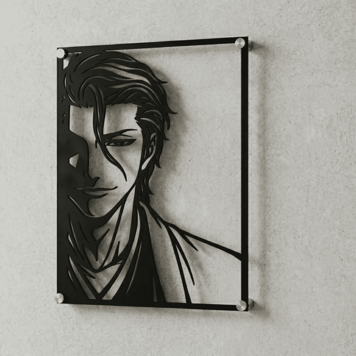 Cuadro Decorativo Anime Bleach Sosuke Aizen en Acero