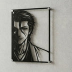 Cuadro decorativo en acero de Sosuke Aizen de Bleach cortado a láser - Noxhound