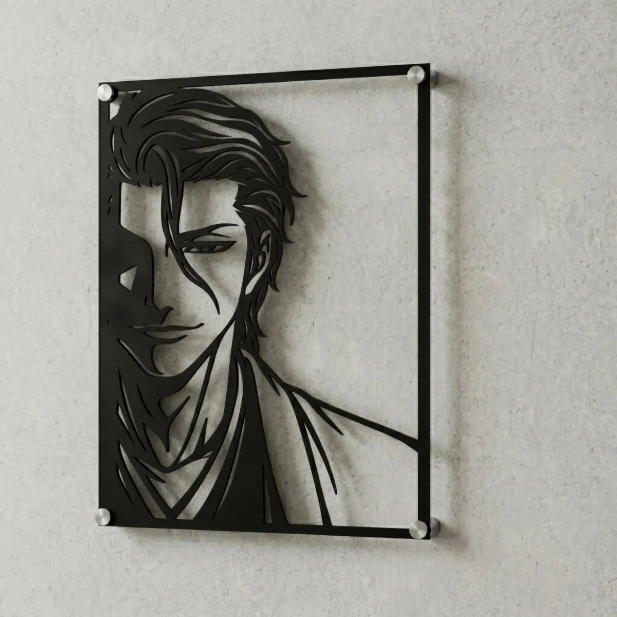Cuadro decorativo en acero de Sosuke Aizen de Bleach cortado a láser - Noxhound