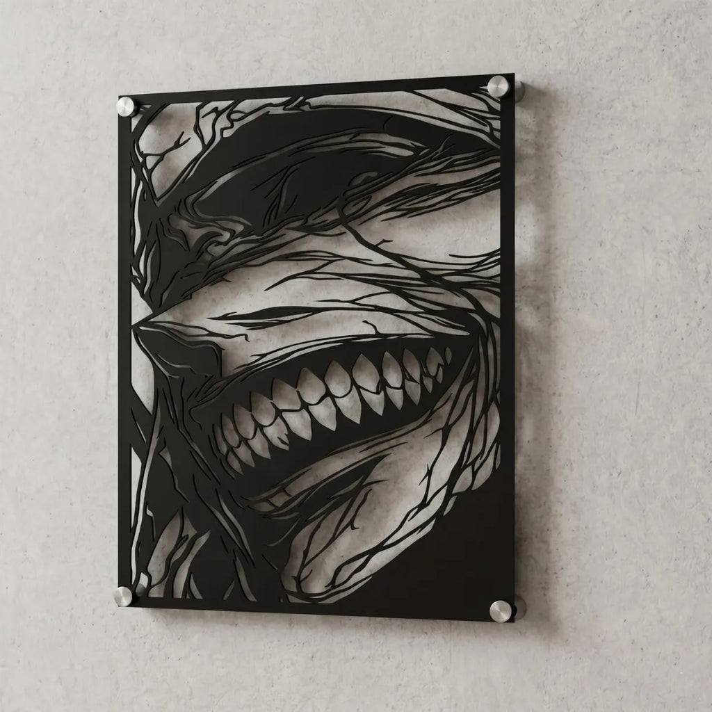 Cuadro decorativo en acero de Statue of God de Solo Leveling cortado a láser - Noxhound