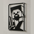 Cuadro Decorativo Videojuego Minecraft Steve en Acero