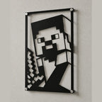 Cuadro Decorativo Videojuego Minecraft Steve en Acero