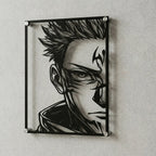 Cuadro decorativo en acero de Sukuna de Jujutsu Kaisen cortado a láser - Noxhound