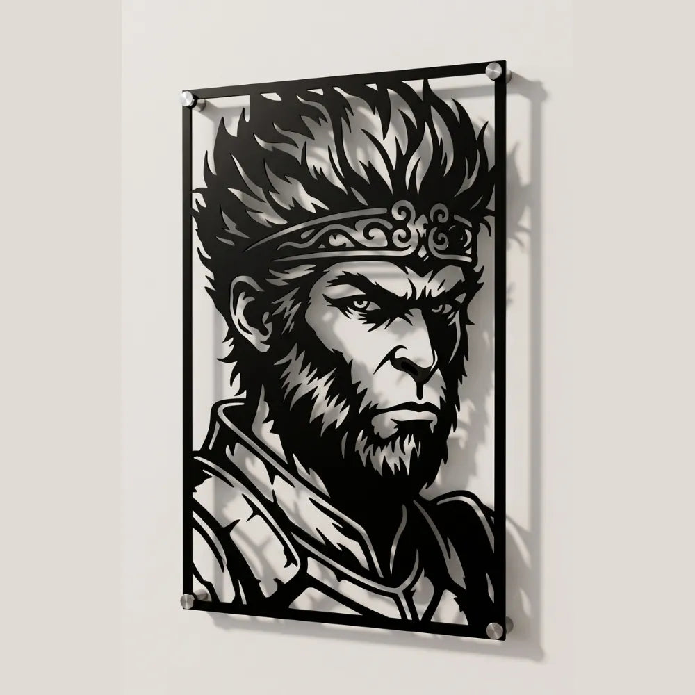 Cuadro Decorativo Videojuego Black Myth Wukong Sun Wukong en Acero