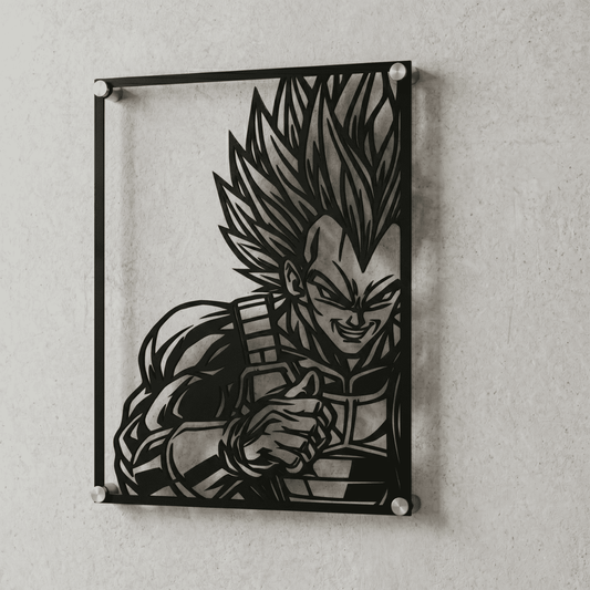 Cuadro Decorativo Anime Dragon Ball Super Vegeta en Acero
