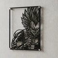 Cuadro decorativo en acero de Super Vegeta de Dragon Ball cortado a láser - Noxhound