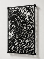 Cuadro decorativo en acero de Tanjiro Kamado Versión C de Kimetsu no Yaiba cortado a láser - Noxhound
