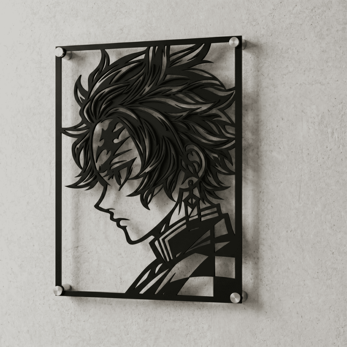 Cuadro Decorativo Anime Kimetsu no Yaiba Tanjiro Kamado en Acero
