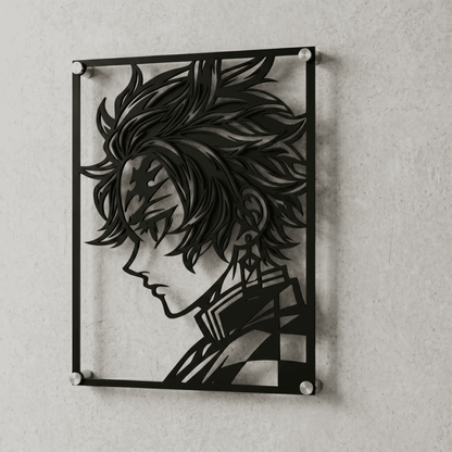 Cuadro Decorativo Anime Kimetsu no Yaiba Tanjiro Kamado en Acero