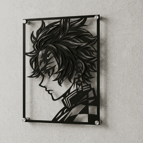 Cuadro Decorativo Anime Kimetsu no Yaiba Tanjiro Kamado en Acero