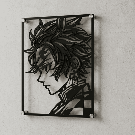 Cuadro Decorativo Anime Kimetsu no Yaiba Tanjiro Kamado en Acero