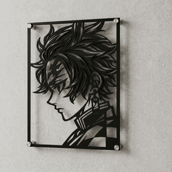 Cuadro Decorativo Anime Kimetsu no Yaiba Tanjiro Kamado en Acero