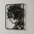 Cuadro decorativo en acero de Tanjiro Kamado de Kimetsu no Yaiba cortado a láser - Noxhound