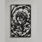 Cuadro Decorativo Anime Kimetsu no Yaiba Tanjiro Kamado Versión D en Acero