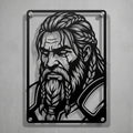 Cuadro Decorativo Videojuego God of War Thor en Acero