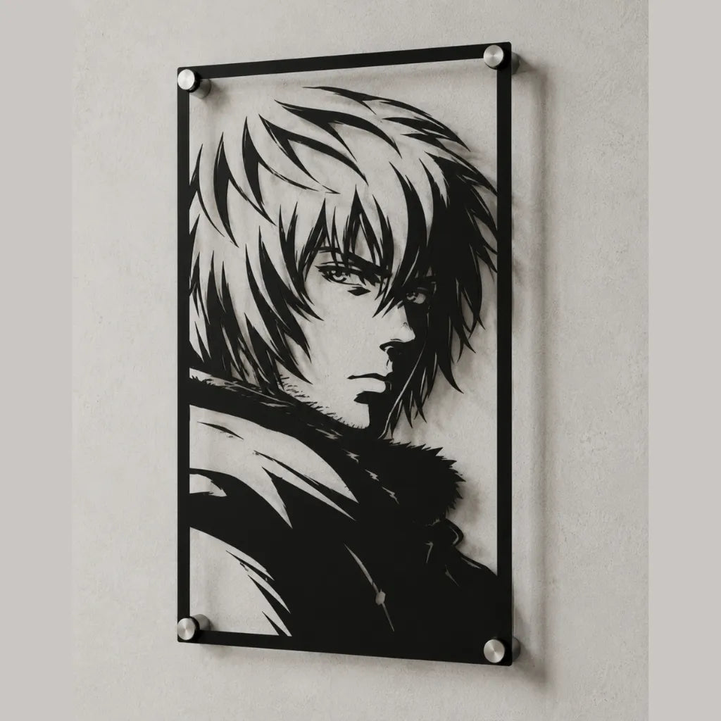 Cuadro decorativo en acero de Thorfinn de Vinland Saga cortado a láser - Noxhound