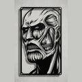 Cuadro decorativo en acero de Titán Colosal de Shingeki no Kyojin cortado a láser - Noxhound