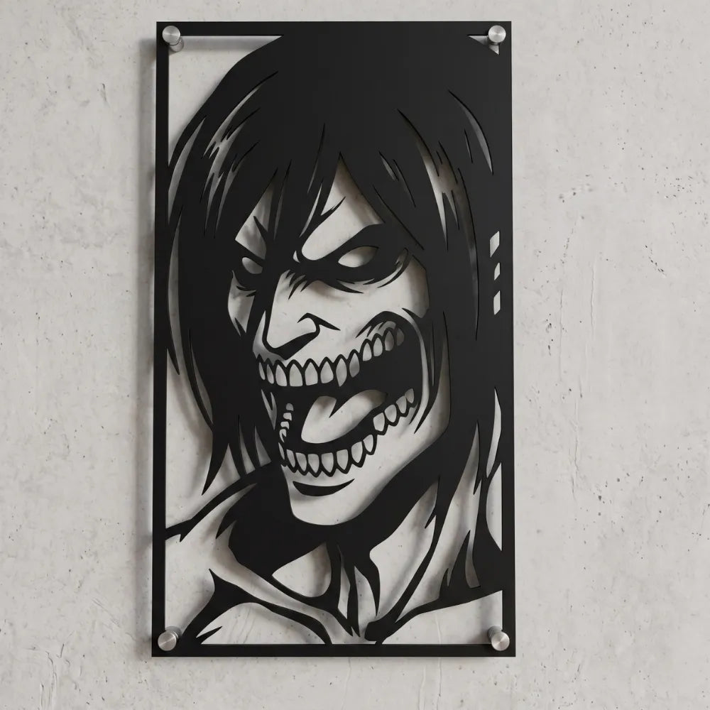 Cuadro Decorativo Anime Shingeki no Kyojin Titán de Ataque en Acero