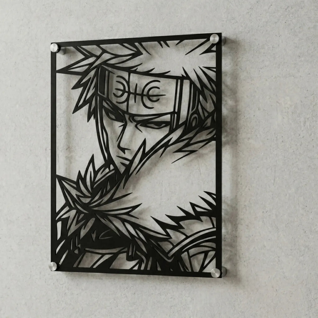 Cuadro decorativo en acero de Tobirama Senju de Naruto cortado a láser - Noxhound