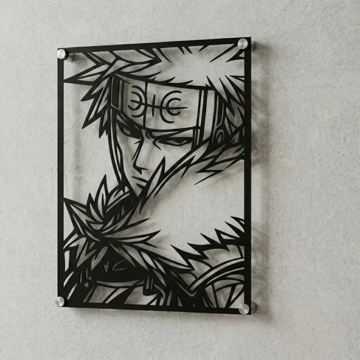 Cuadro decorativo en acero de Tobirama Senju de Naruto cortado a láser - Noxhound