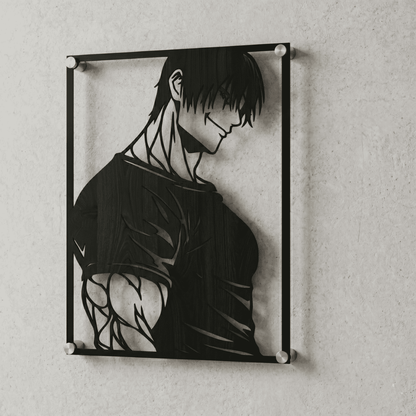 Cuadro Decorativo Anime Jujutsu Kaisen Toji Fushiguro en Acero