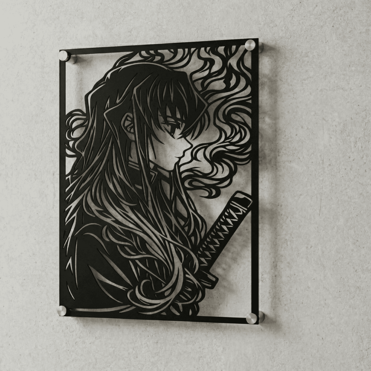 Cuadro Decorativo Anime Kimetsu no Yaiba Tokito Muichiro en Acero