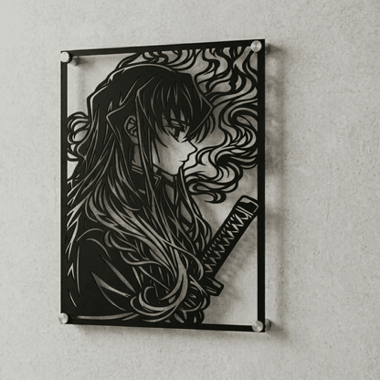 Cuadro Decorativo Anime Kimetsu no Yaiba Tokito Muichiro en Acero