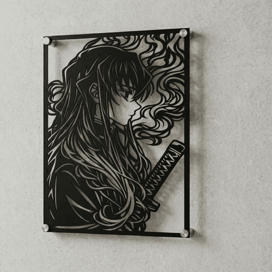 Cuadro Decorativo Anime Kimetsu no Yaiba Tokito Muichiro en Acero