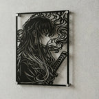 Cuadro decorativo en acero de Tokito Muichiro de Kimetsu no Yaiba cortado a láser - Noxhound