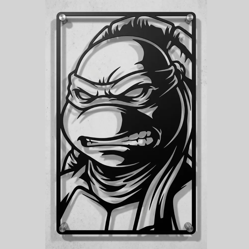 Cuadro Decorativo Comic TMNT Tortugas Ninja en Acero