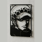 Cuadro decorativo en acero de Trafalgar Law de One Piece cortado a láser - Noxhound