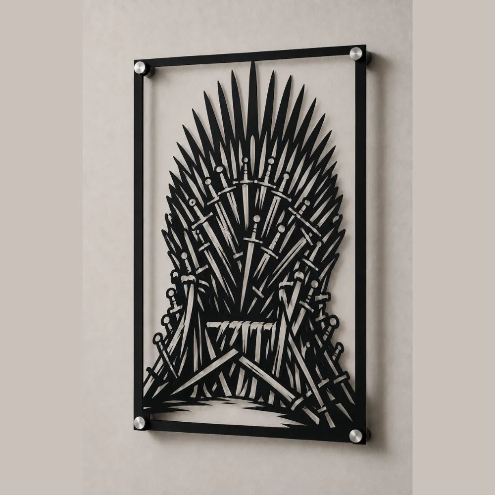 Cuadro Decorativo Serie Game of Thrones Trono de Hierro en Acero