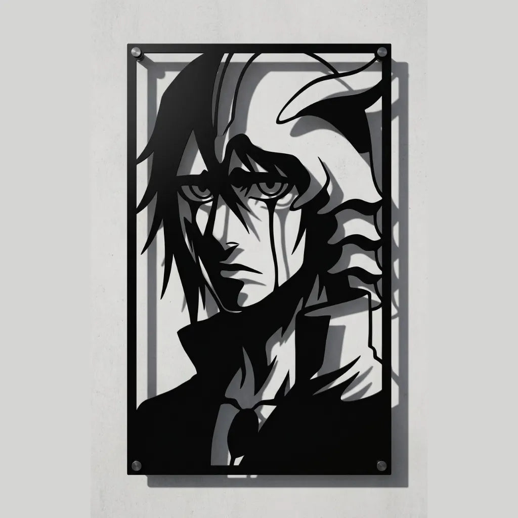 Cuadro decorativo en acero de Ulquiorra Cifer de Bleach cortado a láser - Noxhound