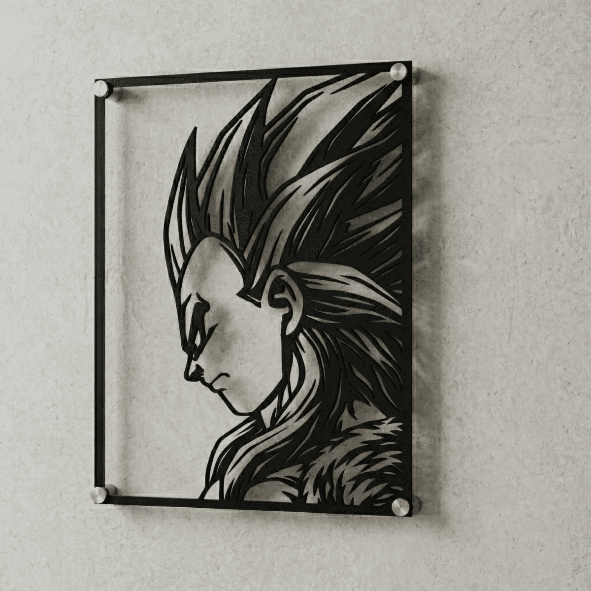Cuadro Decorativo Anime Dragon Ball Vegeta SSJ4 en Acero