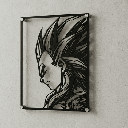 Cuadro Decorativo Anime Dragon Ball Vegeta SSJ4 en Acero