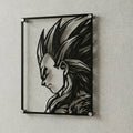 Cuadro decorativo en acero de Vegeta SSJ4 de Dragon Ball cortado a láser - Noxhound