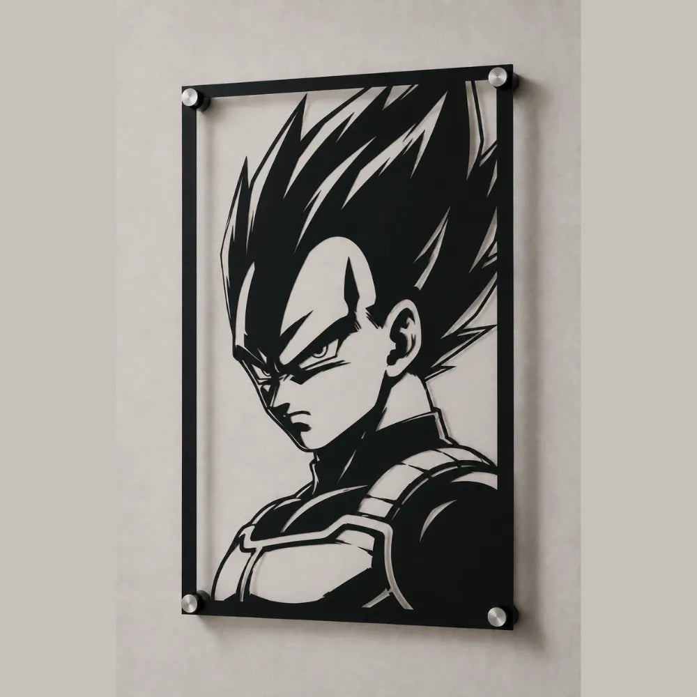 Cuadro Decorativo Anime Dragon Ball Vegeta Ultra Ego en Acero