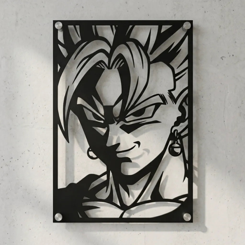 Cuadro decorativo en acero de Vegito Blue de Dragon Ball cortado a láser - Noxhound
