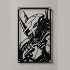 Cuadro decorativo en acero de WarGreymon de Digimon cortado a láser - Noxhound
