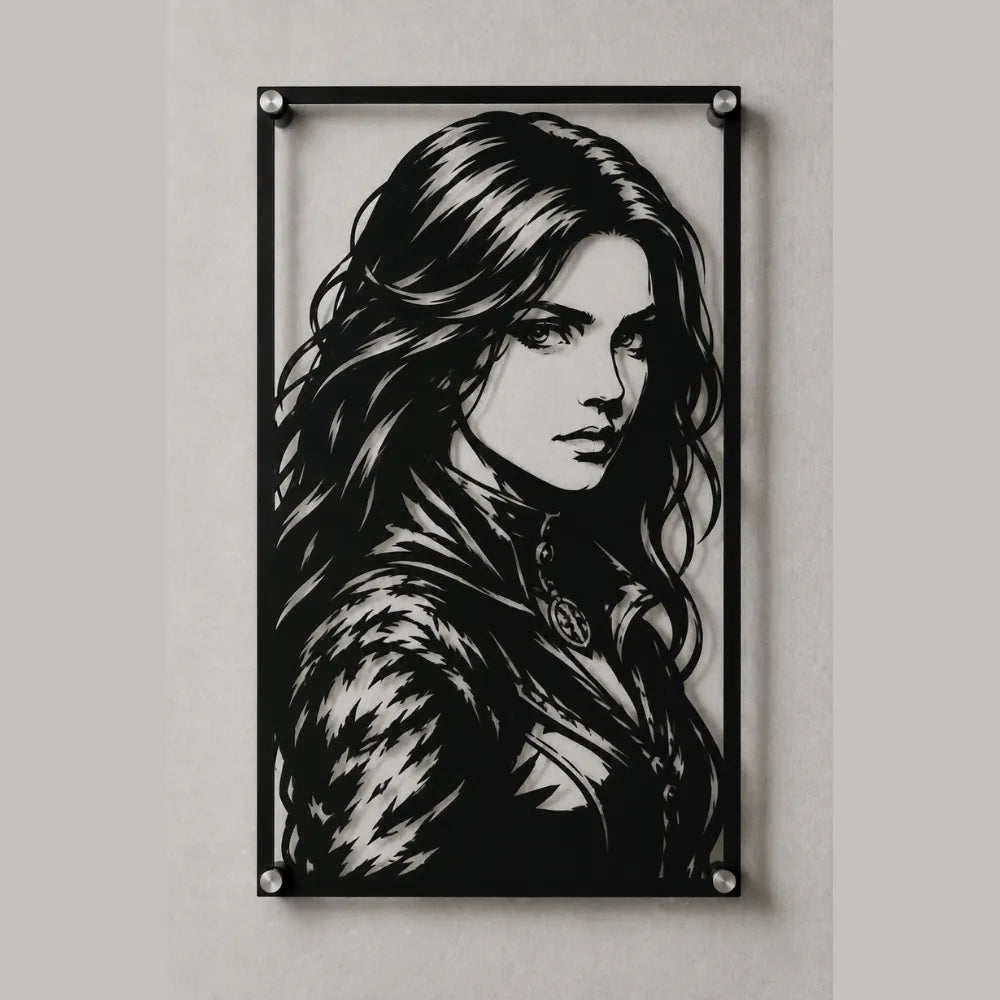 Cuadro Decorativo Videojuego The Witcher Yennefer en Acero