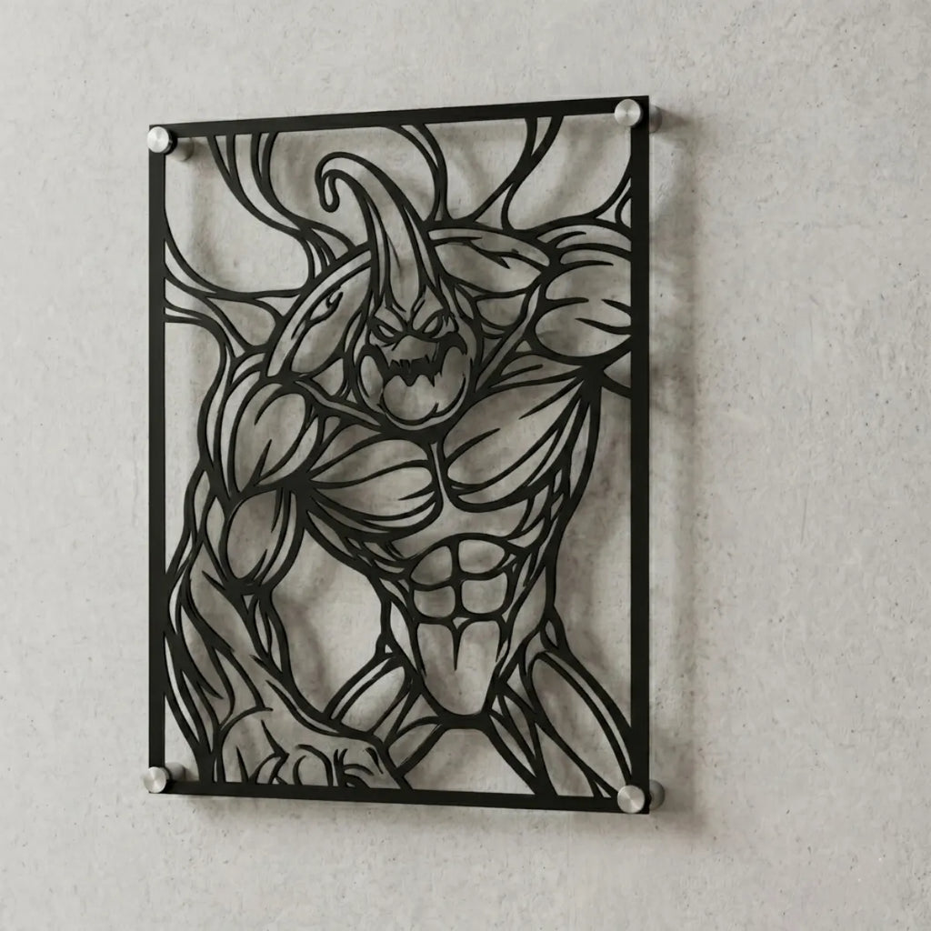 Cuadro decorativo de Zac de League of Legends en acero cortado a láser